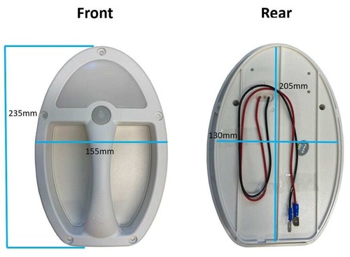 COAST Teardrop LED Assist Handle w/ 12V Light - IP67 - White - Picture 3 of 4