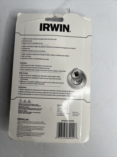 IRHT82249 IRWIN TUB DRAIN WRENCH - Picture 2 of 2