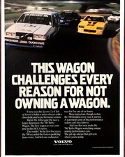 Volvo 740 Turbo Wagon Vintage Print Ad – "Reason for Not Owning a Wagon"