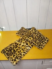 Curations Leopard Faux Fur Pull-through Scarf