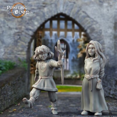 Mittelalter Bürger von Whitcaester Kinder 28mm dnd NPC Figur Dorfbewohner