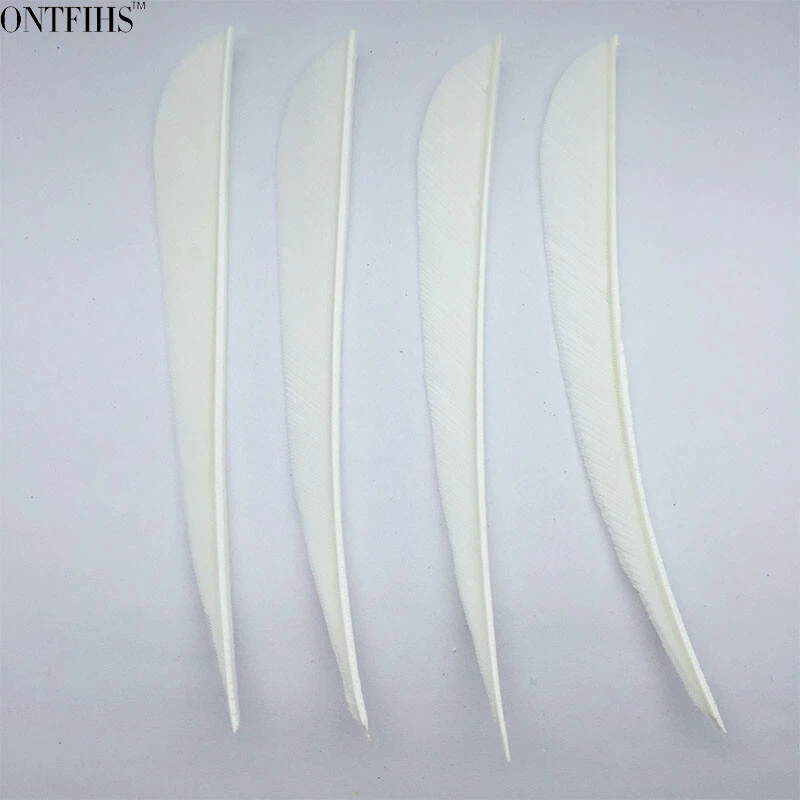 50 peças palhetas parabólicas brancas de 5 polegadas flechas penas fletching RW LW - Imagem 3 de 4