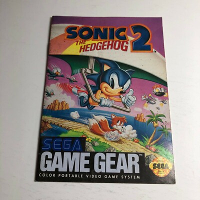 Sonic The Hedgehog 2 Instruction Booklet ONLY! ( SEGA Game Gear ...