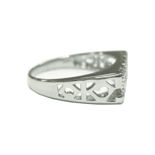 Sterling Silver 925 Stone set Cubic Zirconia 'Sister' Ring - Picture 2 of 2
