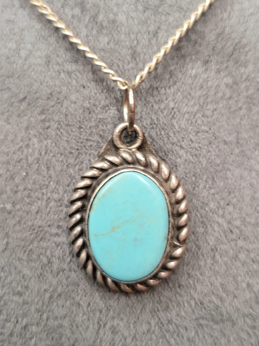 Turquoise Sterling Silver Necklace Vintage & Antique Jewellery for