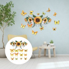 12 adesivi murali con adesivo girasole, soggiorno, camera da letto