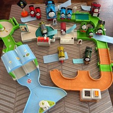 Thomas the Tank Engine Toy Lot Percy James Emily Diesel 10 Train Figures Track