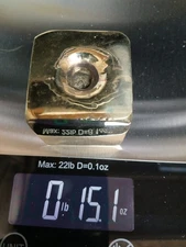 Nordic Gold Cube Hand Poured 15.1 oz Jewelry Art craft Making Treasure Display