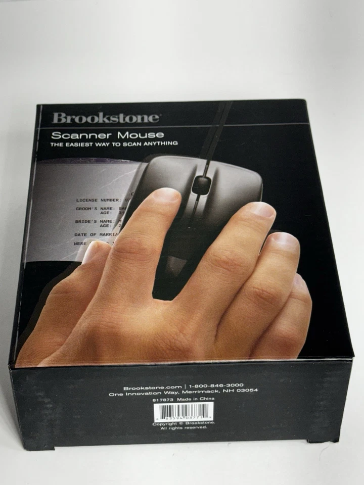 Brookstone USB Scanner Mouse Tool - Scans Documents, Photos, Receipts NEW IN BOX - Image 4 of 4
