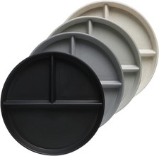 9 Inch 4PCS Unbreakable Divided Plates for Kids Adults, Dishwasher Microwave