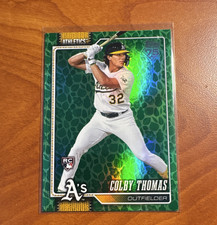 2024 Topps Series 1 Green Parallel Colby Thomas #213 Athletics Rookie Card