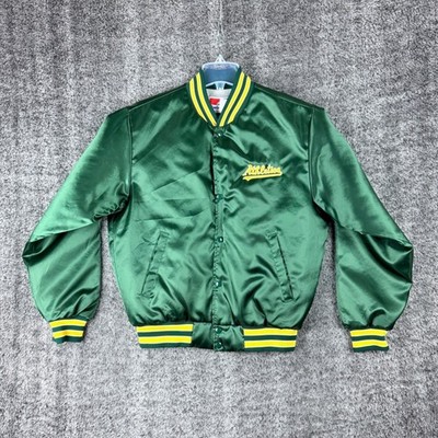 Vtg 80's Swingster Oakland Athletics Men's M Satin Bomber Jacket