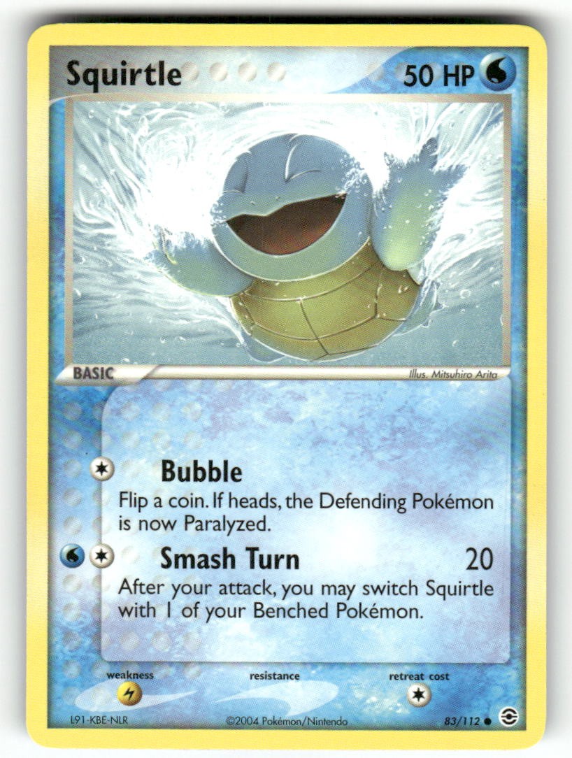 Squirtle 83/112 - C FireRed & LeafGreen Pokemon NM