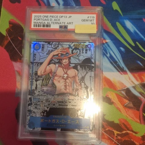 PSA 10 Portgas D. Ace Manga Alternate Art #OP13-119 One Piece English