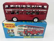 Vintage Tin Litho Double Decker Bus MF-185 Friction 1960  s W/Original Box