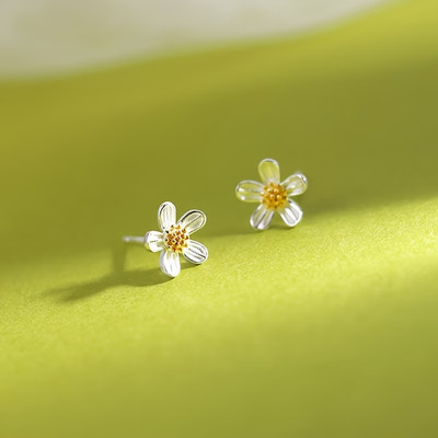 flowers ladies earring trend simple niche design sense small daisy