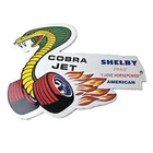 Vintage Ford Motors Sign - Cobra Jet Sales Service Shelby Gas Oil Porcelain Sign