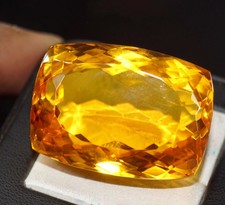 157.50 Ct Natural Cushion Cut Yellow Citrine Brazilian Certified Loose Gemstone