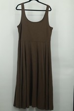 American Eagle Outfitters XXL Brown Scoop Neck Midi Dress Flowy Cotton Modal