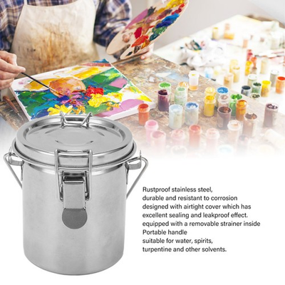 #ad Paint Brush Washer Stainless Steel Leakproof Practical Handle Strainer $12.81