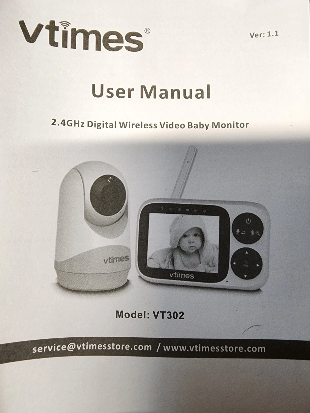 🔥VTimes Baby Monitor with Camera and Audio, 3.2'' Video Baby Monitor, VT302
Opens in a new window o