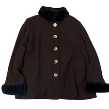 YVES SAINT LAURENT vintage Other outerwear Brown wool/Nylon