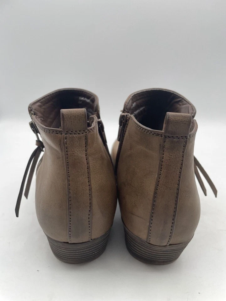 Botín Sugar Sgr-Truffle para mujer talla 8M marrón cremallera lateral punta cerrada cuero Foto 3 de 4