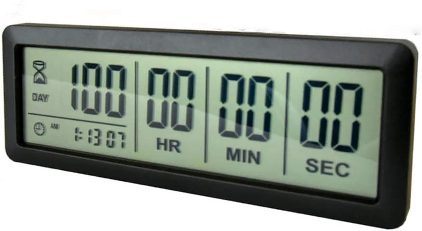 Digital 999 Days Countdown Timer Display Time for Retirement Vacation Exam Weddi