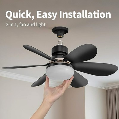 Socket Ceiling Fans with Lights and Remote Socket Fan Light with Dimmable LED