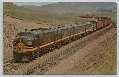 Northern Pacific Train 5403A Bozeman Tunnel Livingston MT Chrome Postcard