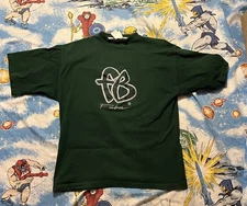 Vintage FUBU T Shirt Men XL Forest Green LL COOL J Embroidered Logo 90s HipHop