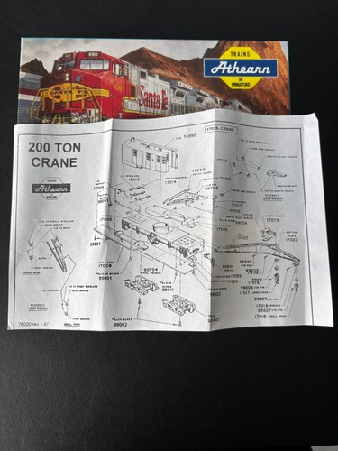 Athearn Blue Box HO scale kit - 200 Ton Crane (Maintenance of Way) - Picture 3 of 3