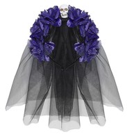Haarreif Lila Rosen Totenkopf Widmann KostüM Dia De Los Muertos, Tag Der Toten