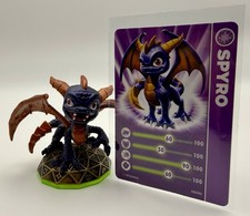 Skylanders Spyro Series 1 Green Base Figure  Trading Card  Sticker Code S4119