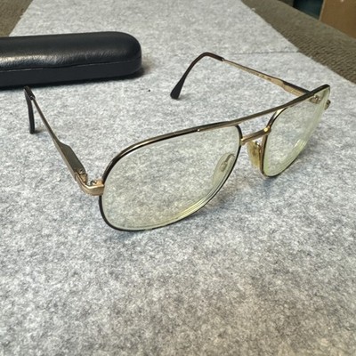 Safilo Elasta Titanium 136 SA8 Eyeglasses Frames ONLY Wire Rim Tortoise Edge