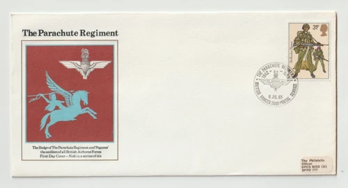 6/7/1983 UK GB FDC - British Army - Parachute Regiment - BFPS Special Postmark