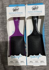 Wet Brush Paddle Detangler Hair Brush - 1 Purple 1 Black - READ Description