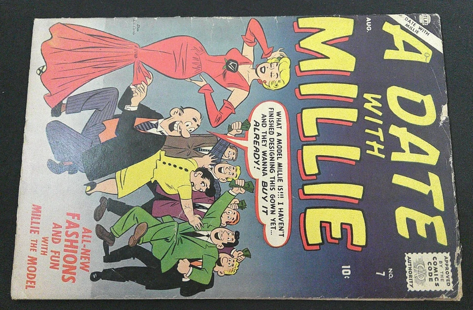 A Date With Millie #7 1957 Atlas Romance Fashion Comic - Image 4 of 4