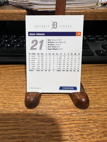 2004 Detroit Tigers SGA Jason Johnson Card Comerica Park - Picture 2 of 2