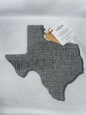 Top Shelf Living Slate Cheese Board Etched Texas State