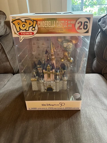 Funko Pop! Cinderella Castle & Mickey Mouse GOLD Walt Disney World 50th Anniv 26
