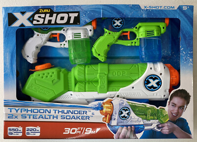 ZURU X Shot Taifun Donner mit 2 x Stealth Soakers Wasserpistole Spielzeug