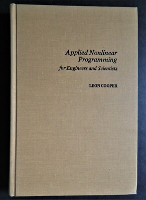 Applied Nonlinear Programming for Engineers & Scientists Computer Science Cooper