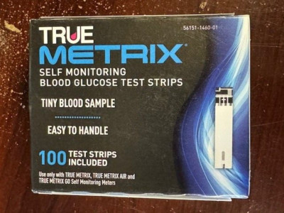 TRUE METRIX Self-Monitoring Blood Glucose Test Strips, 100 Count Exp. 01/2026