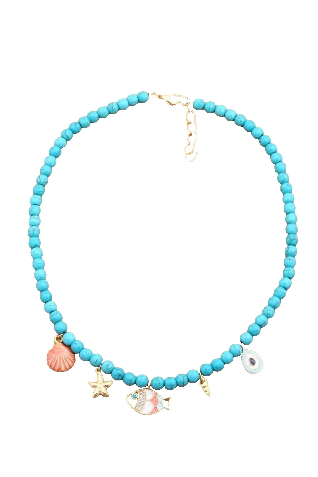 Collares y colgantes de piedra turquesa hecho a mano