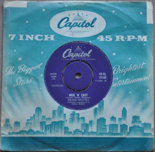 FRANK SINATRA MONO UK SINGLE - NICE 'N' EASY  / THIS WAS MY LOVE - 45.CL 15150 - Picture 1 of 4