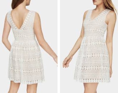 bcbg cream dress