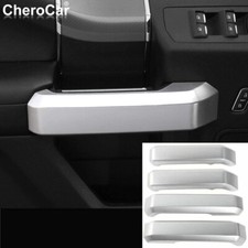 For F-150 F150 2015-2020 Interior Inner Door Handle Decoration Cover Trim Silver
