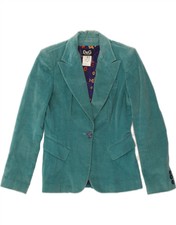 Dolce & Gabbana Womens 1 Button Blazer Jacket It 42 Medium Turquoise Ap11