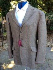 NEW MENS CALDENE BROWN CLASSIC TWEED RIDING HACKING JACKET SIZE 40 NWT